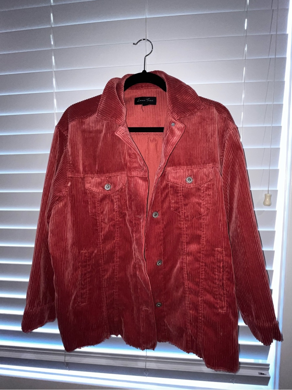 Love Tree Pink Corduroy Button Jacket